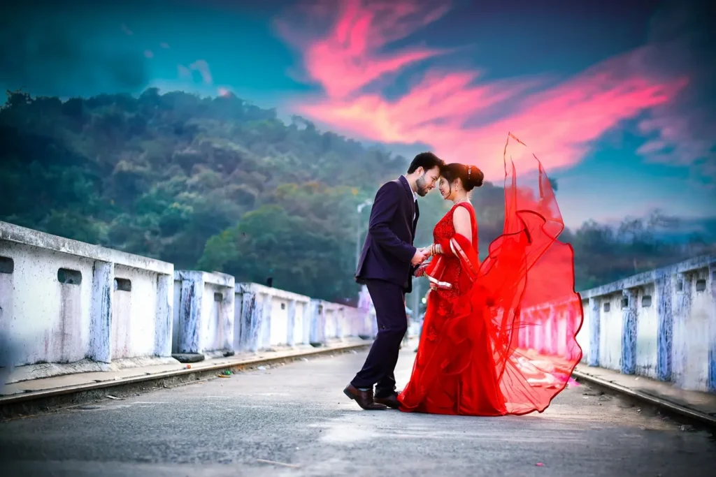 Duration of coverage wedding photography in Nepal showing couple at pre wedding
