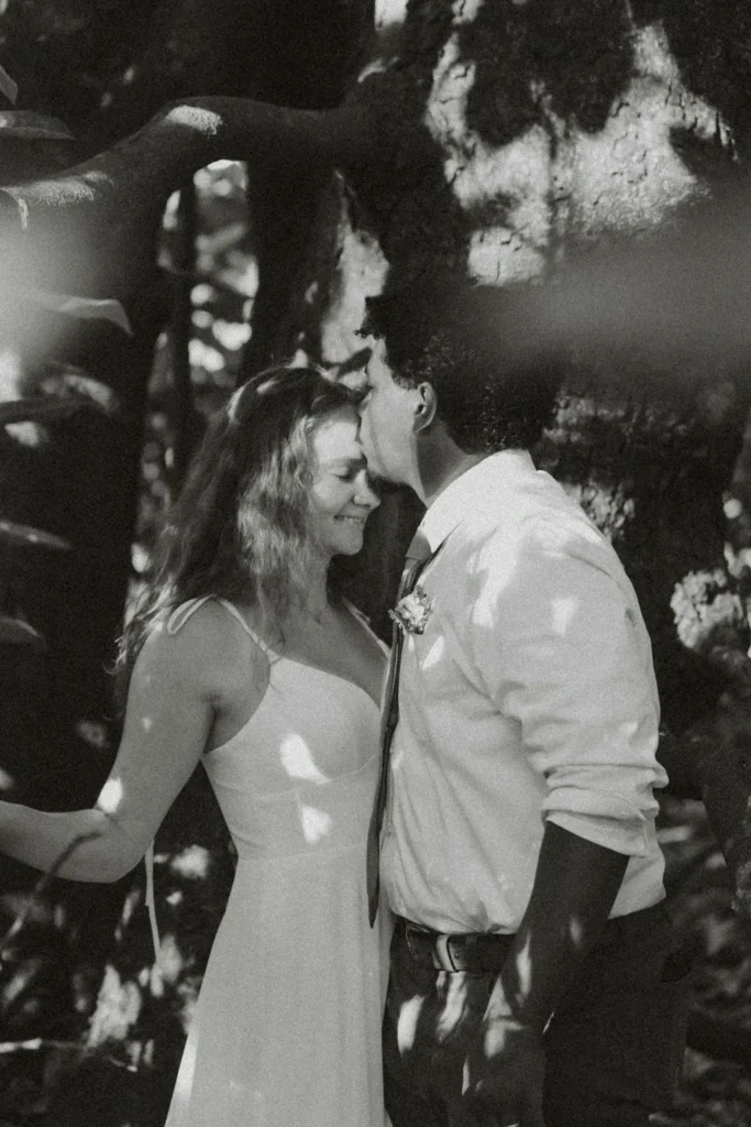 Black and white wedding photography capturing emotional moments